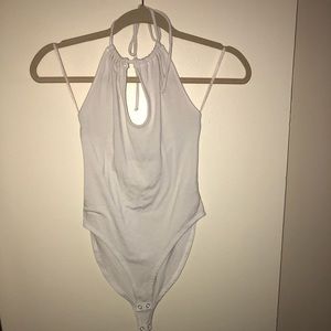 White Backless Bodysuit